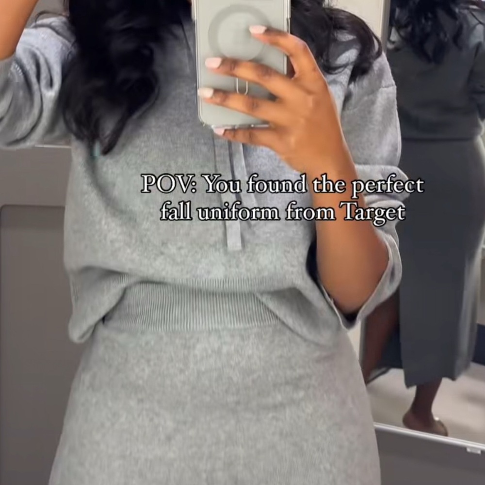 Gray Pencil Skirt